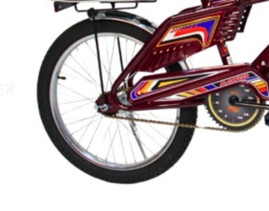 صورة سيكل رامبو الاصلي  عنابي مقاس 20 رفارف نيكل